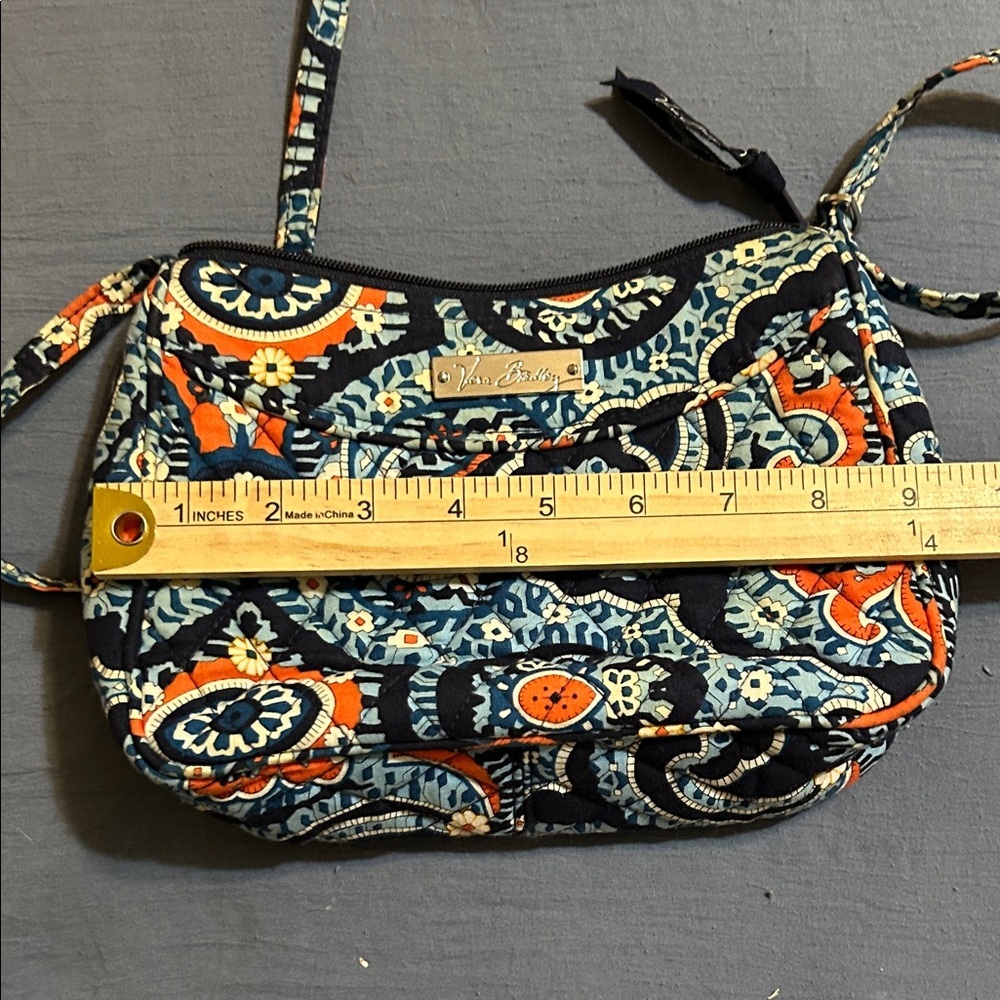 Vera Bradley Blue and Orange Patterned Crossbody Bag - Picture 4 of 4